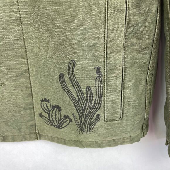 Lucky Brand Green Military Button Down Jacket Type L-54C California Men's Sz S - Picture 8 of 9